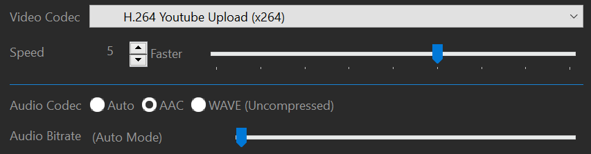 H264_Youtube_settings