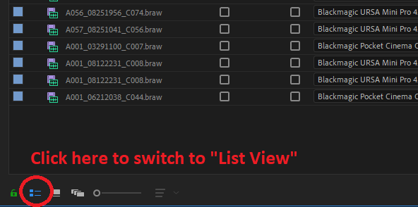 metadata listView