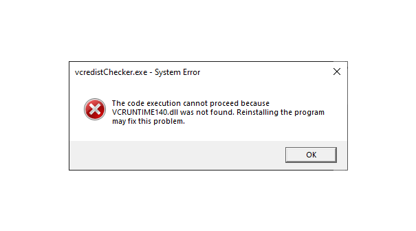 vcruntime140.dll was not found : How To Install VCRedist to use our plugins